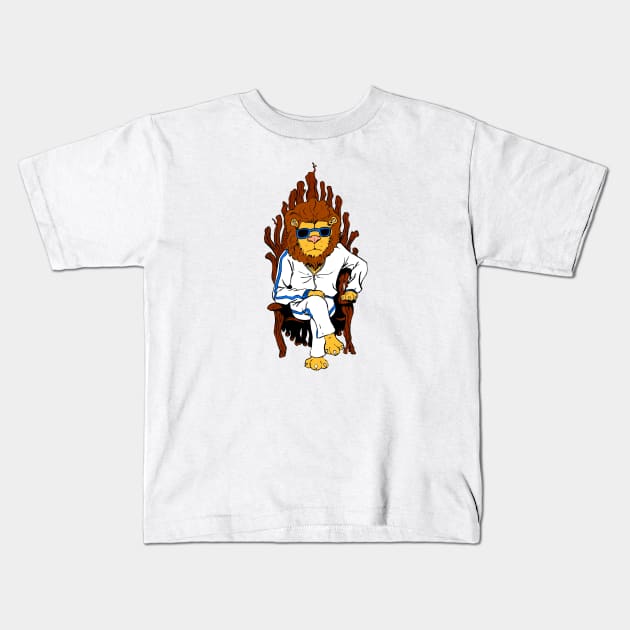 Chill Lion Kids T-Shirt by jamacfarlane